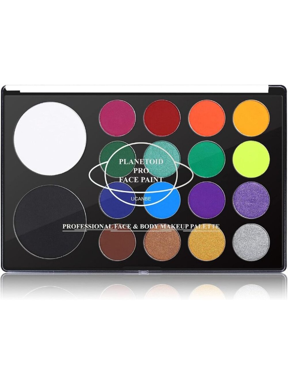 Extra Large 18 Color Face & Body Paint Palette - Water Activated SFX Makeup for